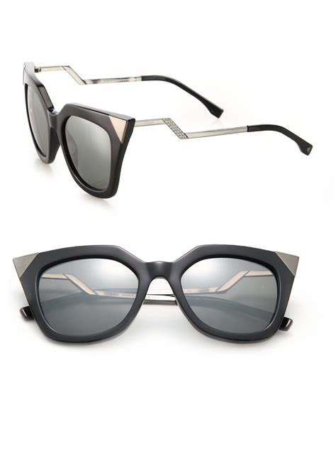 fendi mirrored zig zag cat eye sunglasses|Women's Designer Sunglasses .